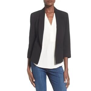 Mural 'Curve' Open Front Shawl Collar Blazer Black NWT Small